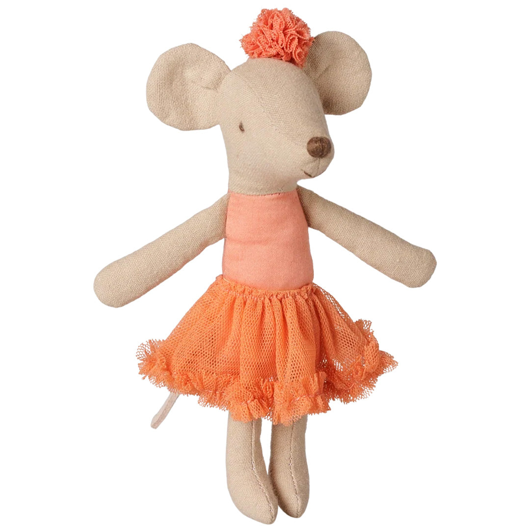 maileg knuffelmuis ballerina - dusty coral - 13 cm | 17-6208-00 / 17-6114-00 | 