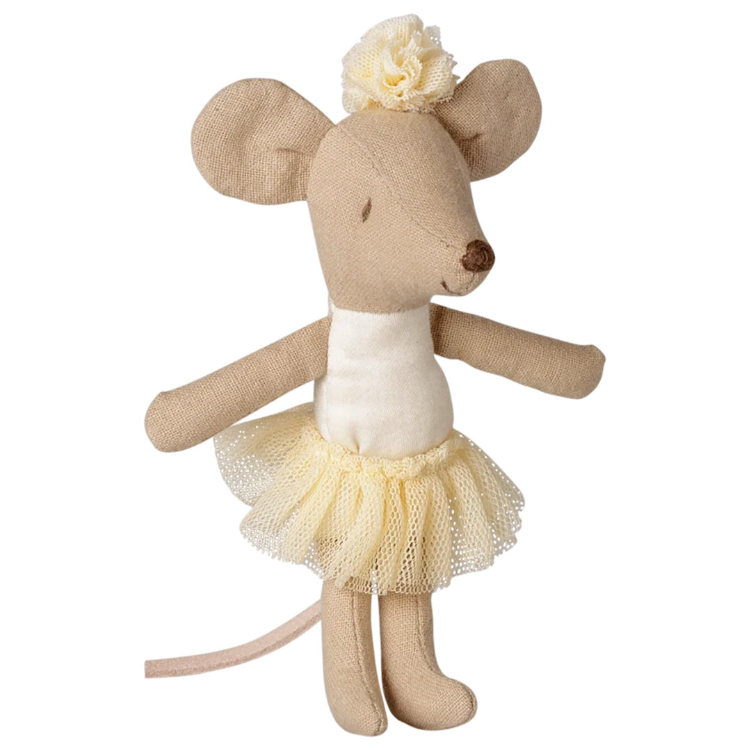 maileg knuffelmuis ballerina kleine zus - off white - 11 cm | 17-6109-00