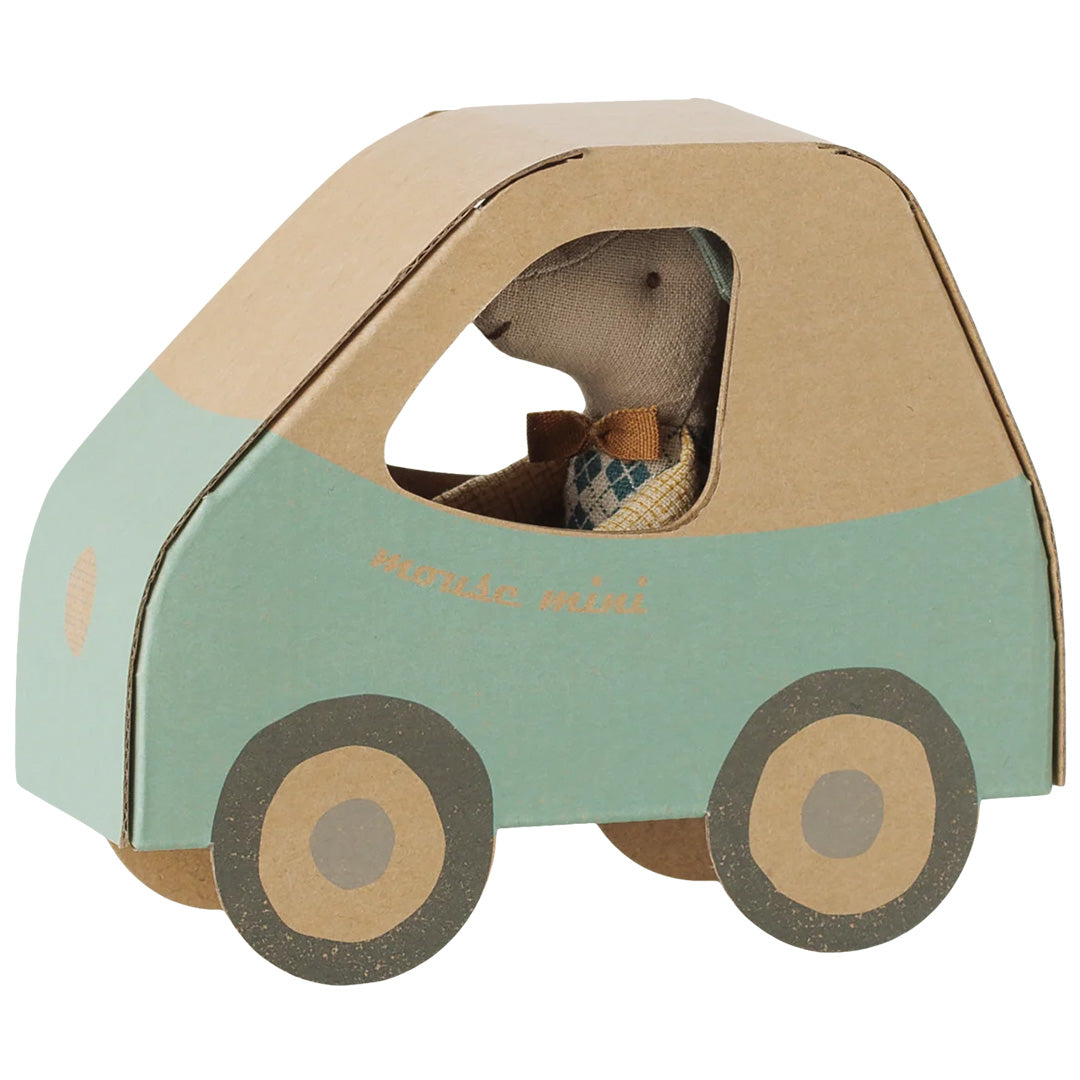 maileg knuffelmuis chauffeur - kleine broer - 10 cm | 17-6117-00 | 2