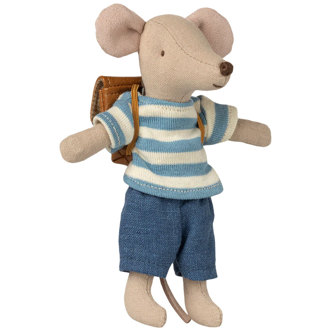maileg knuffelmuis driewieler grote broer - bruin - 13 cm | 17-6206-00 | 
