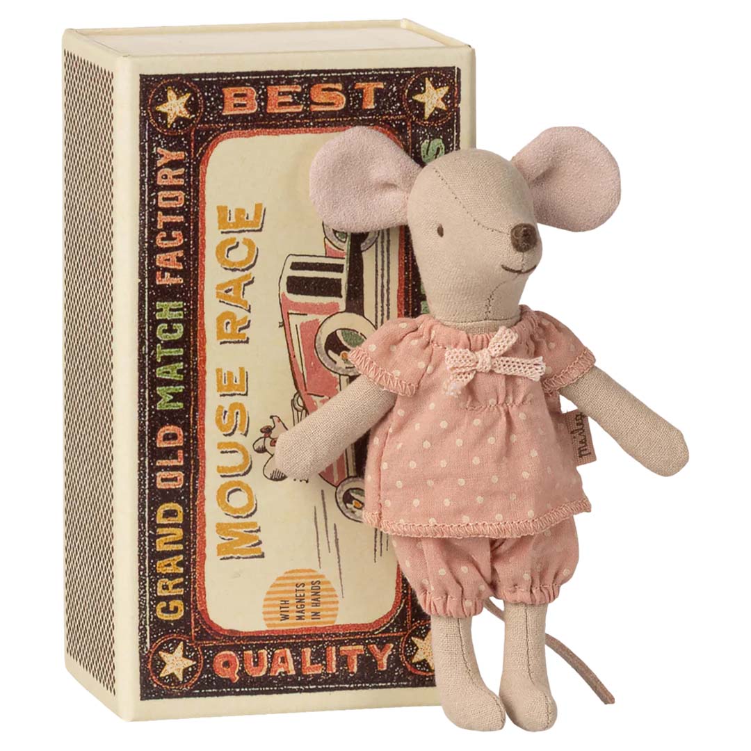 maileg knuffelmuis grote zus in luciferdoos - 13 cm | 17-6200-00 | 4
