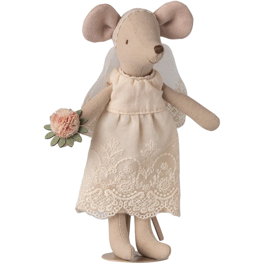 maileg knuffelmuis vader en moeder in luciferdoosje - bruiloft - 16 cm | 17-6300-00 | 4