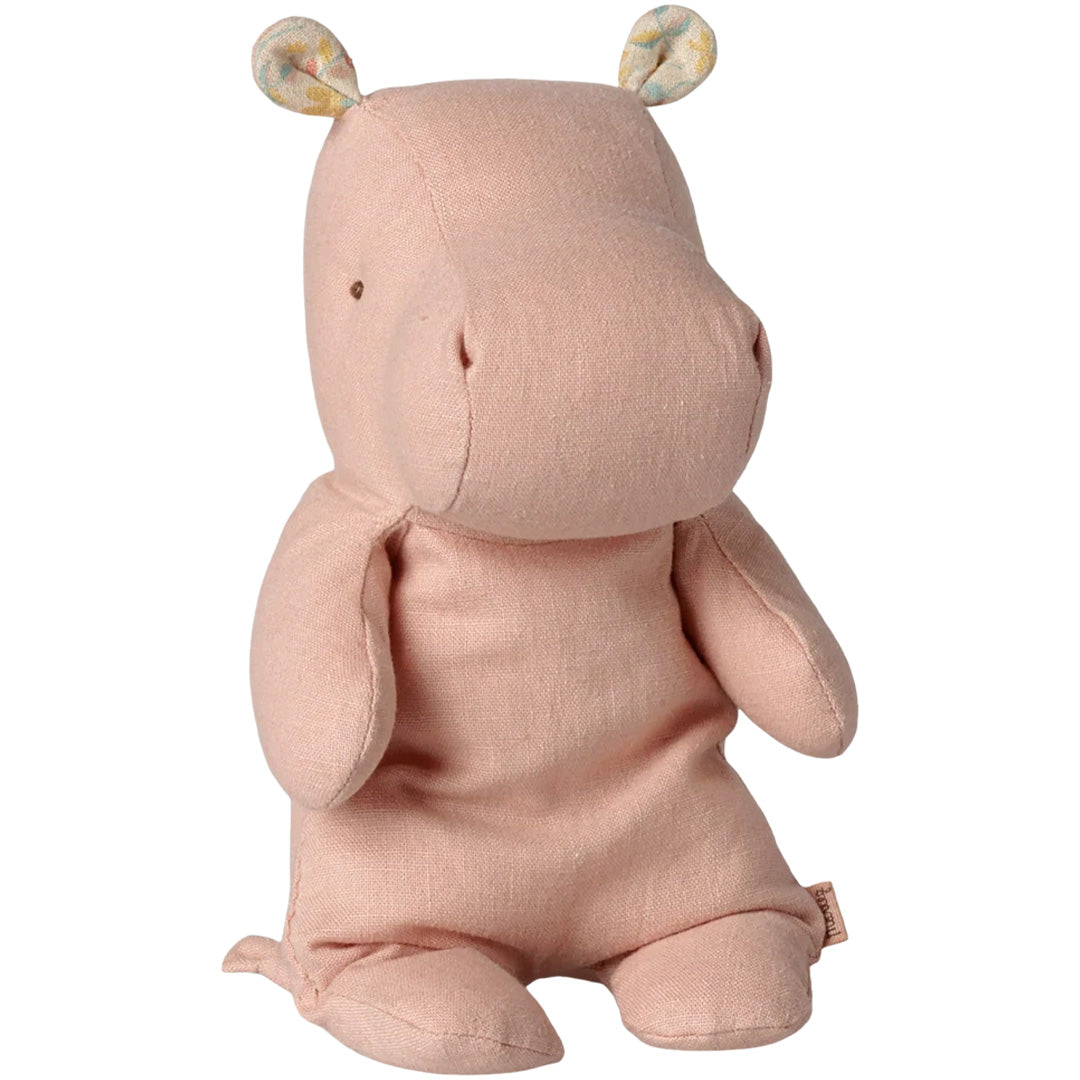 maileg knuffelnijlpaard safari friends - soft rose - 22 cm | 16-6616-01 | 