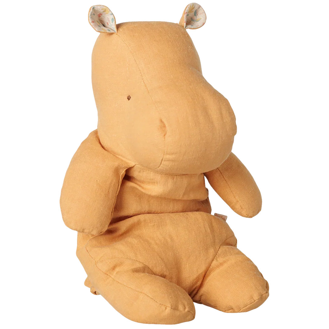 maileg knuffelnijlpaard safari friends - vintage yellow - 30 cm | 16-6617-01 | 