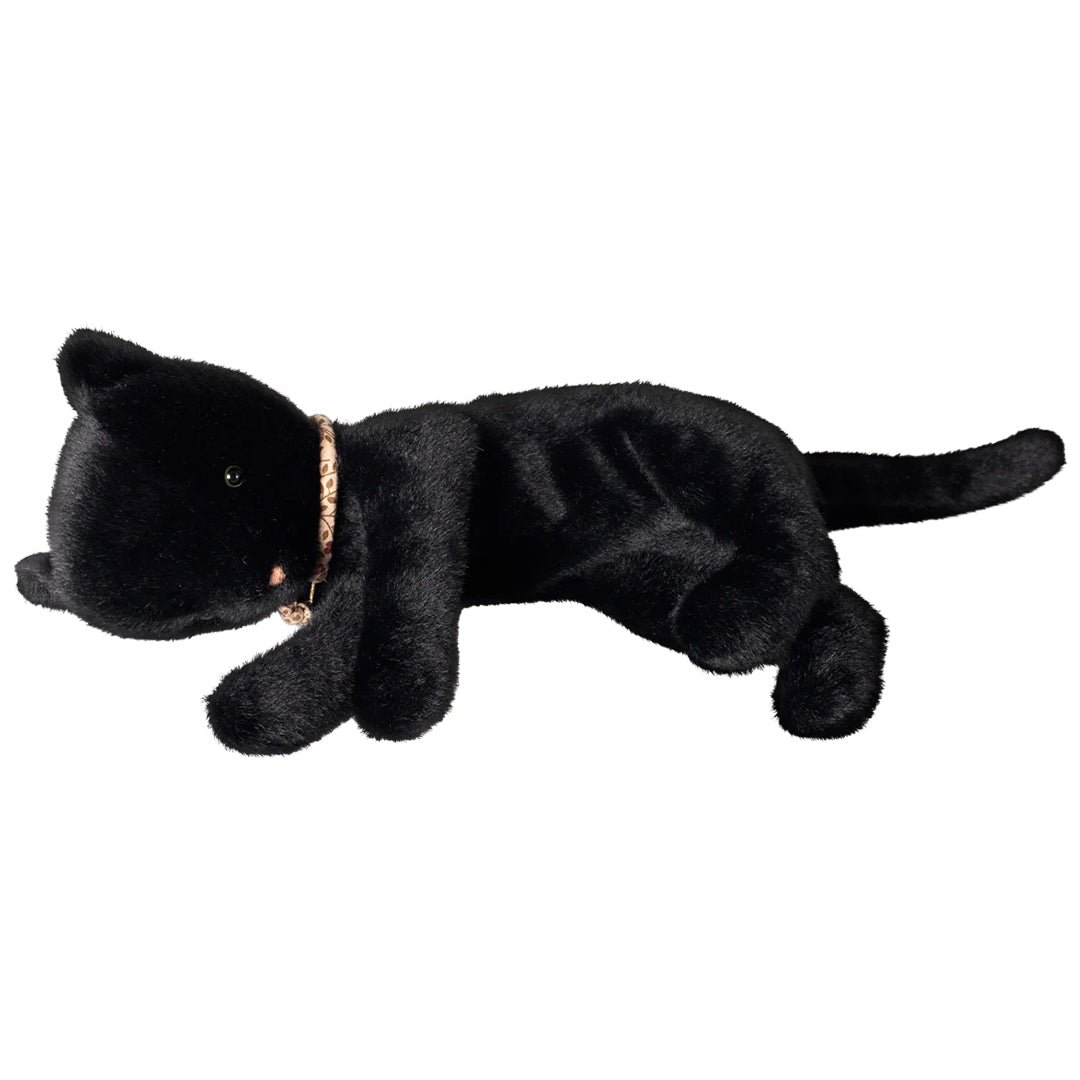 maileg knuffelpoes sleeping kitten - black - 37 cm