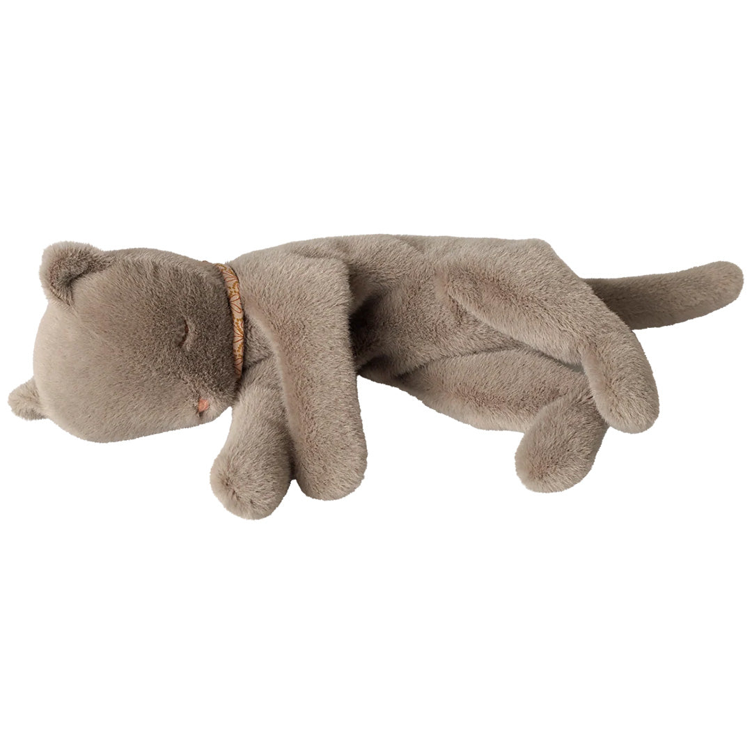 maileg knuffelpoes sleeping kitten - grey - 37 cm | 16-6998-01 | 