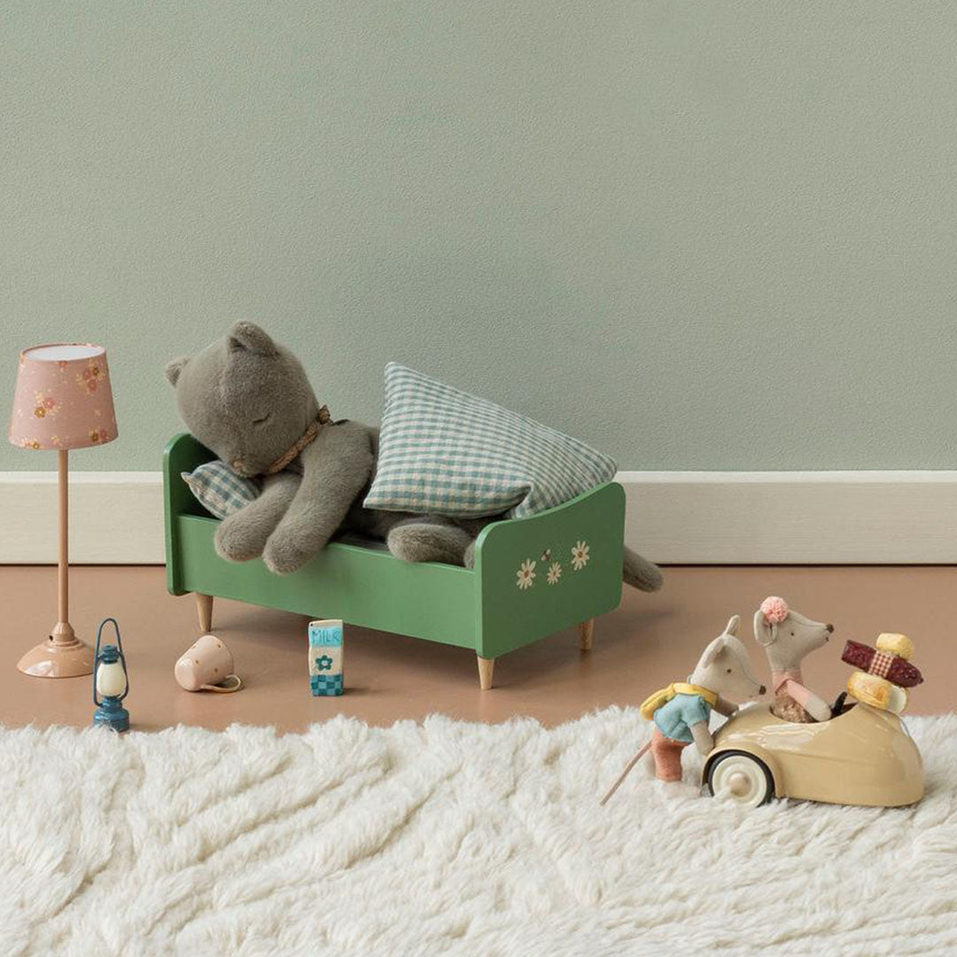 maileg knuffelpoes sleeping kitten - grey - 37 cm | 16-6998-01 | 2