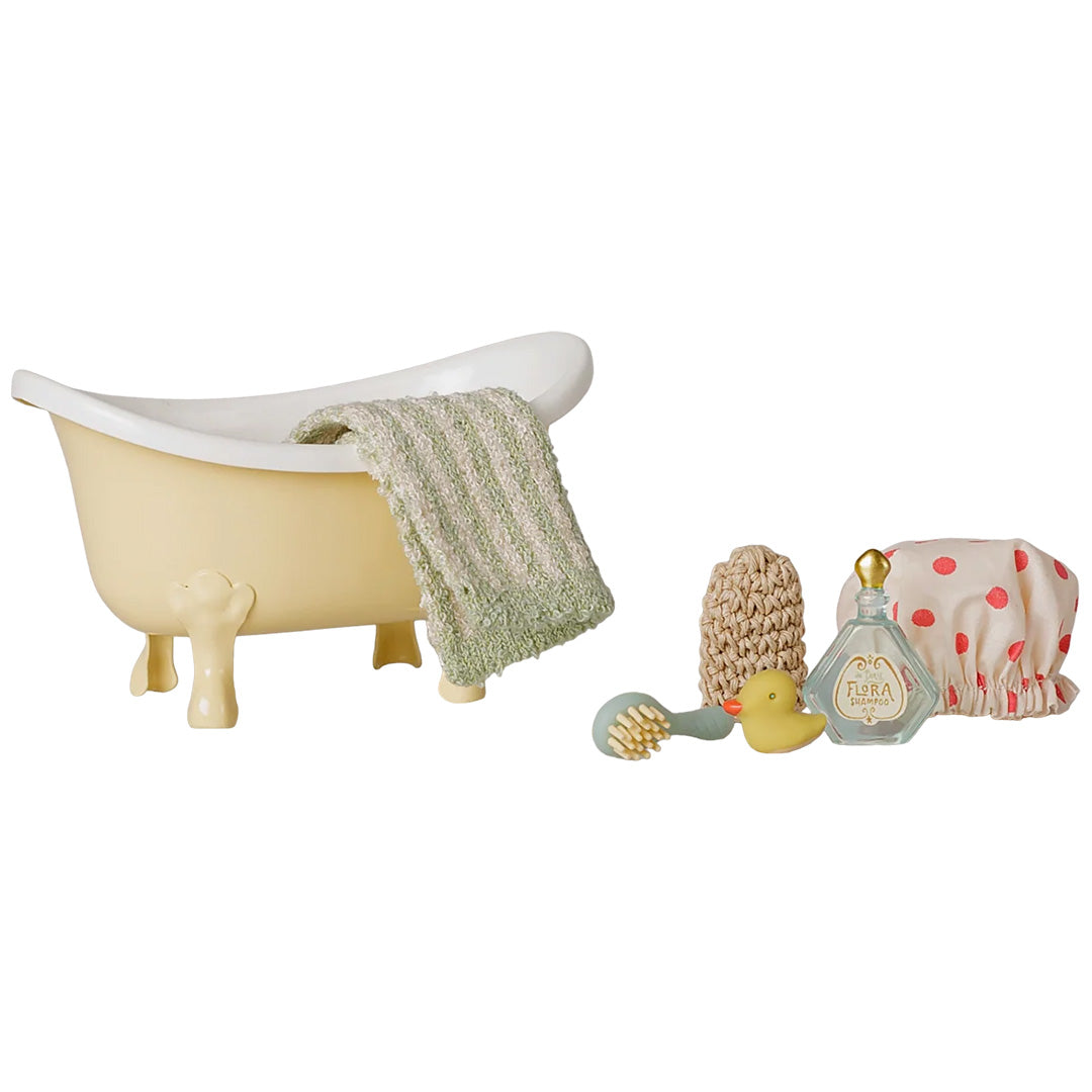 maileg poppenhuis badkuipset - muis - 10,5 cm | 11-6305-00 | 