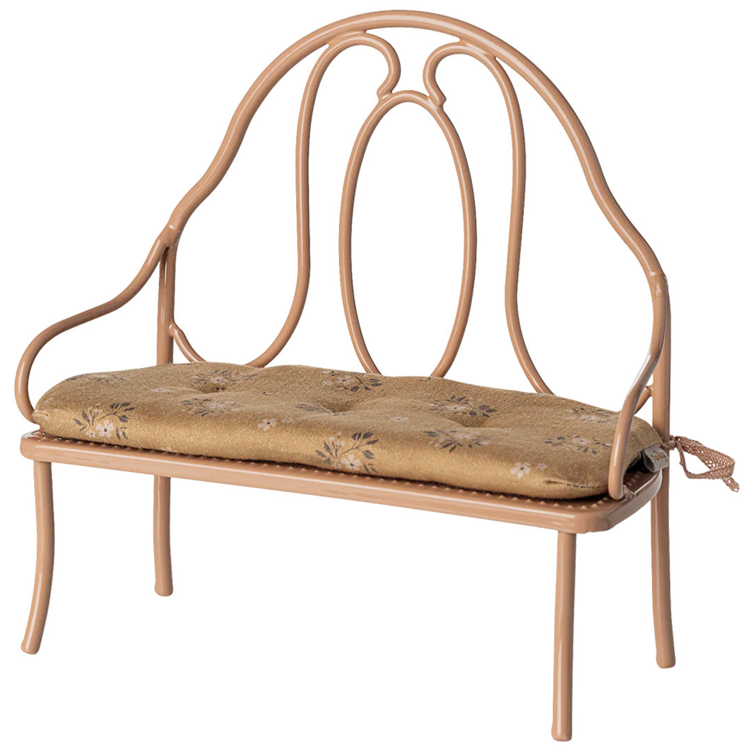 maileg poppenhuis bankje vintage - dark powder - 18,5 cm | 11-5127-00 | 0