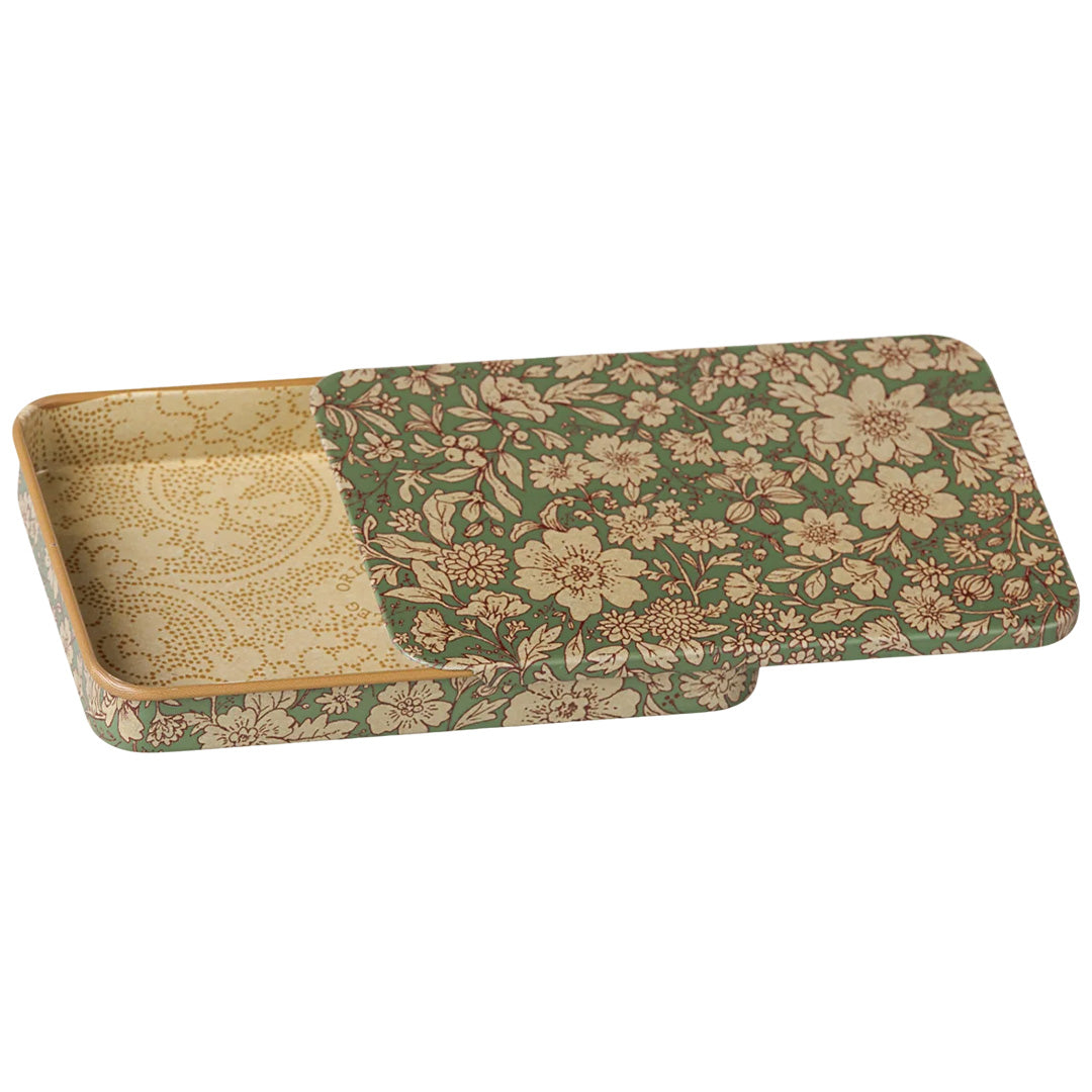 maileg poppenhuis kist - blossom - blue - 9 cm | 19-6603-00 | 