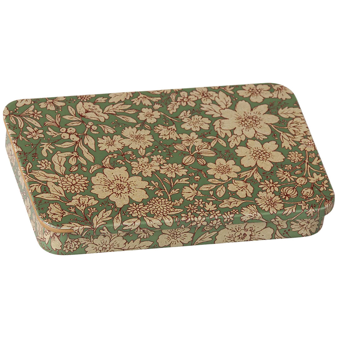maileg poppenhuis kist - blossom - blue - 9 cm | 19-6603-00 | 2