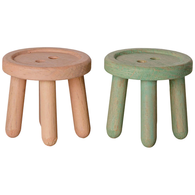 maileg poppenhuis krukje - light rose en light mint - 2st