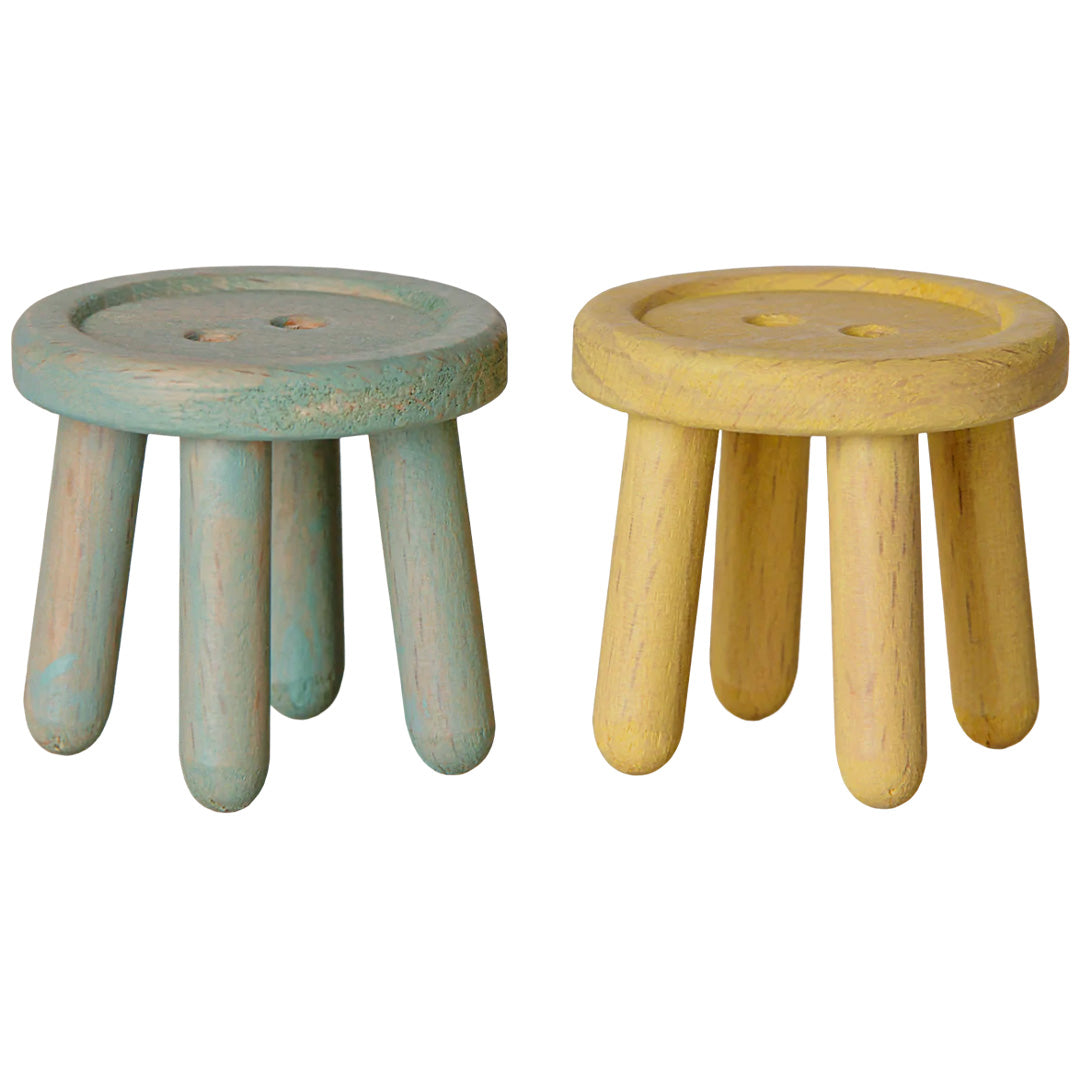 maileg poppenhuis krukje muis - mint en light yellow - 2st | 11-6003-00 | 