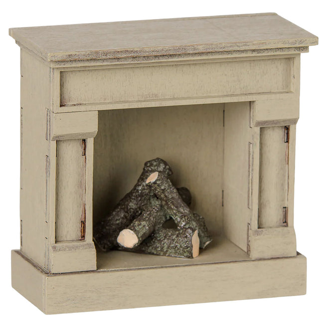 maileg poppenhuis open haard - off white - 8,5 cm