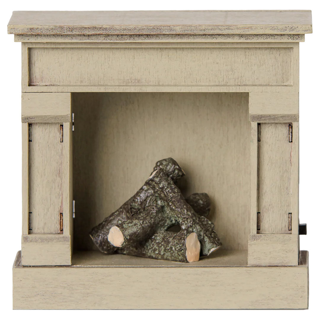 maileg poppenhuis open haard - off white - 8,5 cm