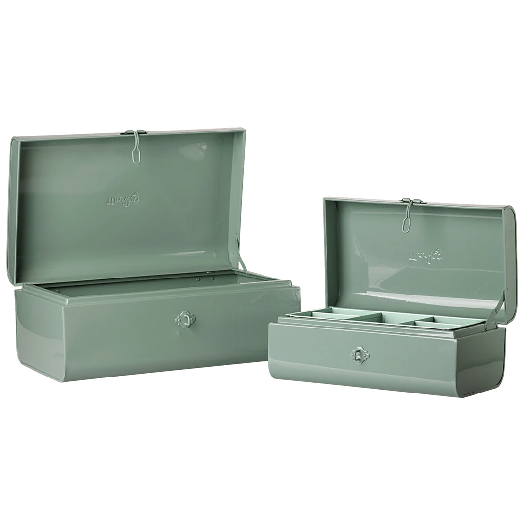 maileg opslagkistje - dark mint - 2st | 19-6530-01
