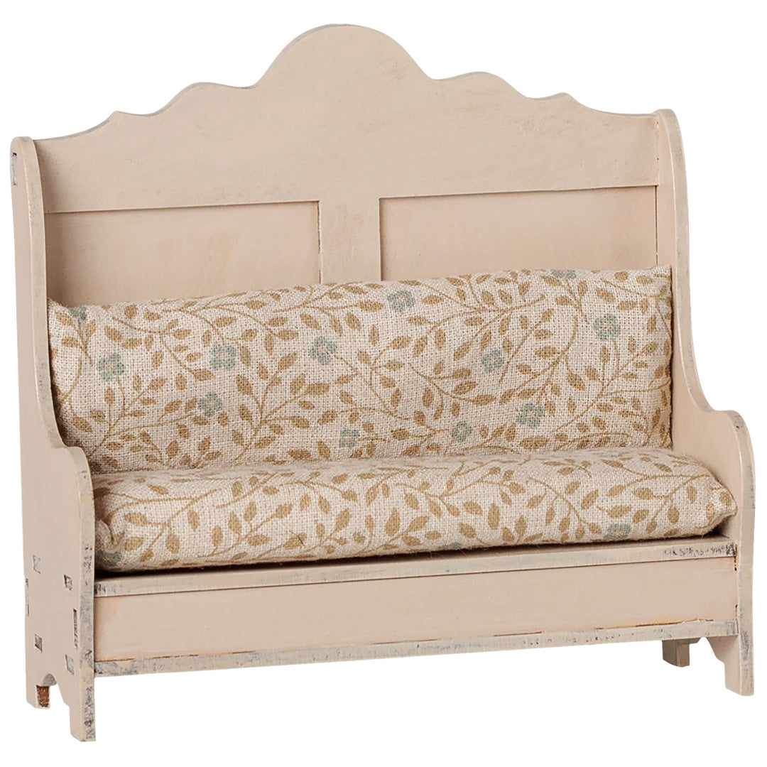 maileg poppenhuis sofa - muis - light sand - 13 cm | 11-6005-00 | 