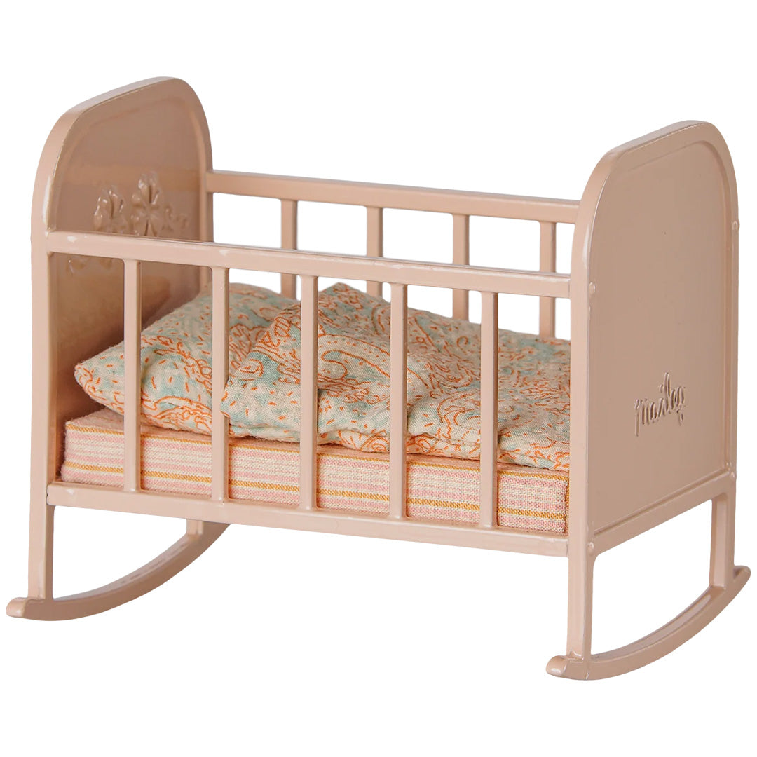 maileg poppenhuis wieg - muis - light rose - 10,5 cm | 11-6104-01