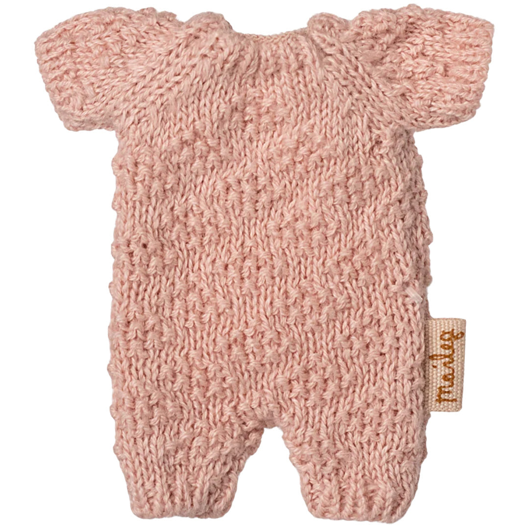 maileg poppenkleding gebreid pakje rose - knuffelkonijn - micro | 16-5027-00 | 0