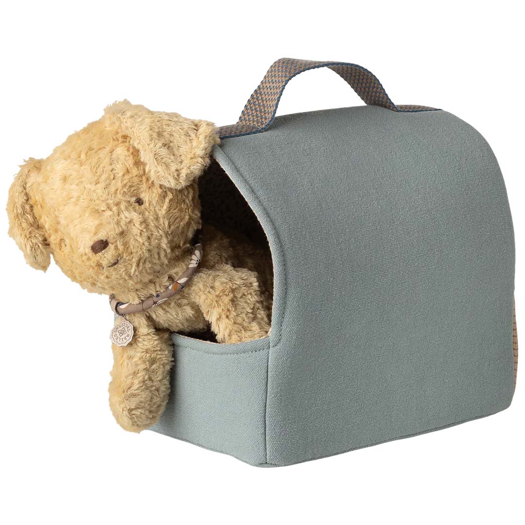 maileg poppenreistas voor huisdier - dusty blue - 19 cm | 16-6915-01 | 4