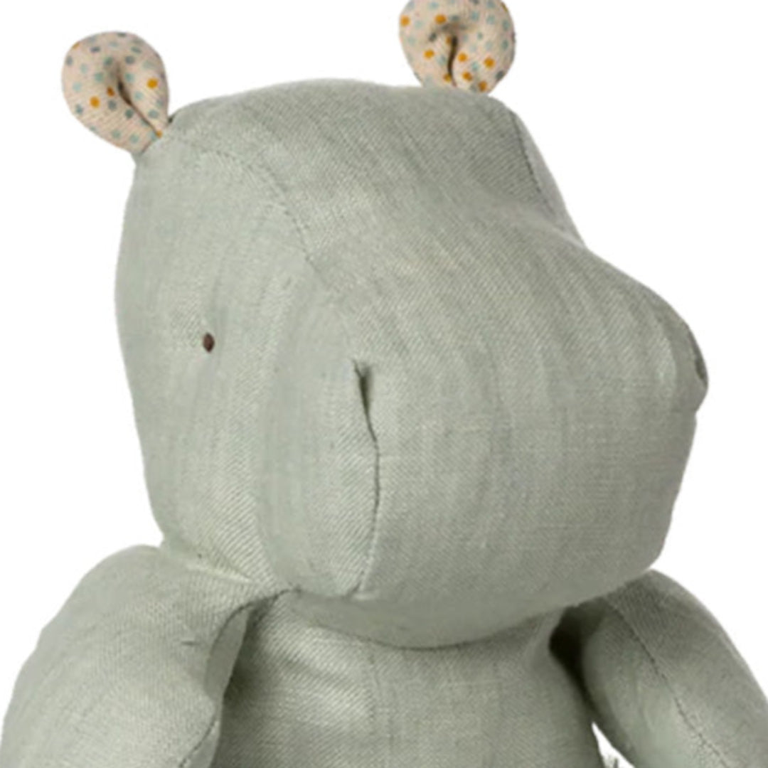 maileg safari friends nijlpaard met rokje - mint - 23 cm