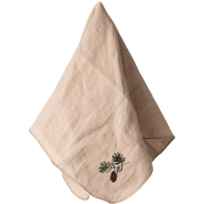 maileg stoffen servet - pine cone - 44x44 cm | 14-5100-01 | 0