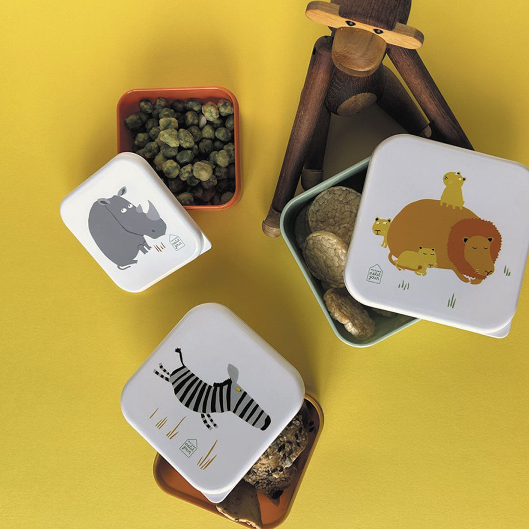 maison petit jour lunchbox set de savanne - 3st | SA994N | 1