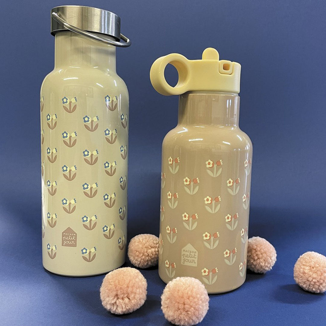 maison petit jour rvs drinkfles bloemetjes - 350 ml | FL793R | 2