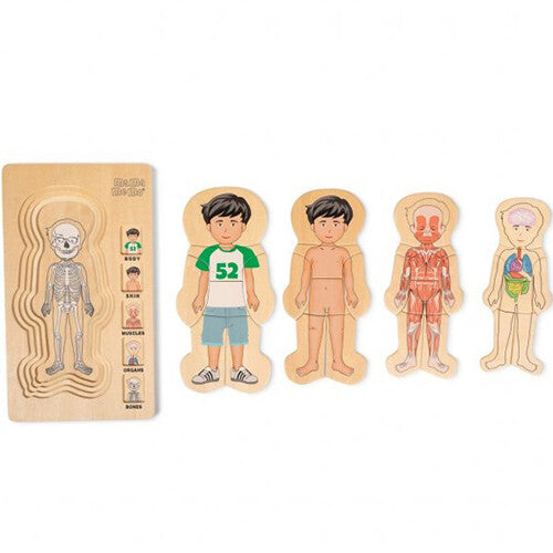 mama memo vijf lagen puzzel lichaam jongen - 4x7 st | 185249 | 1