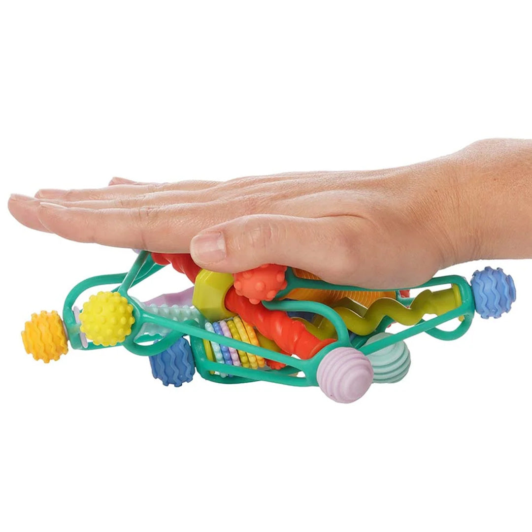 manhattan toy sensorische bijtring en rammelaar - whirzle | M167320R1 | 2