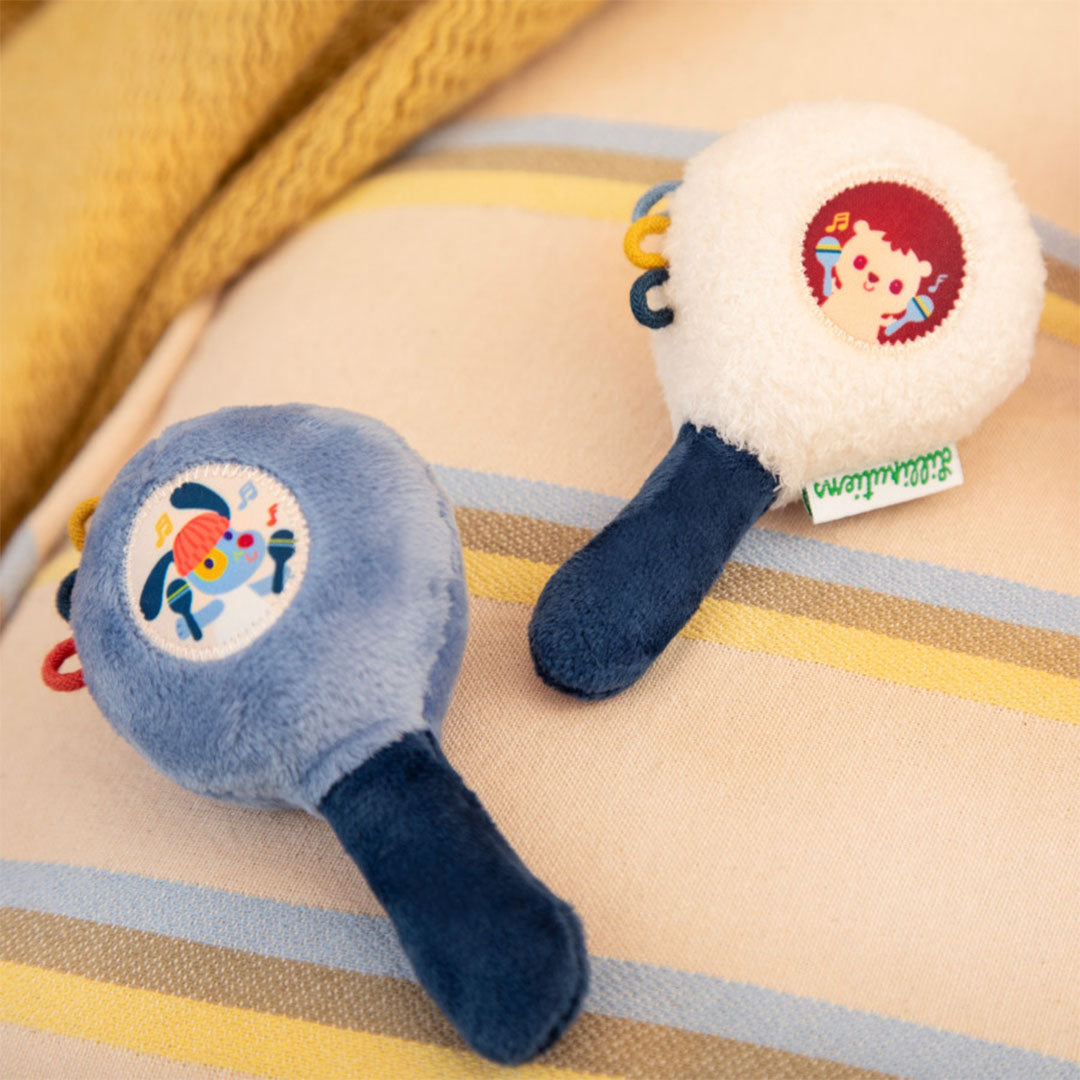 lilliputiens rammelaar maracas - jules de hond - 2st | LIPU83679 | 2