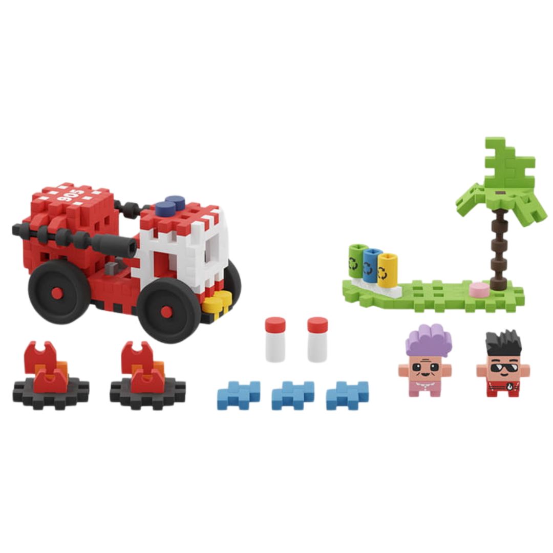 marioinex mini waffle city fire truck - 80st | 903193 | 2