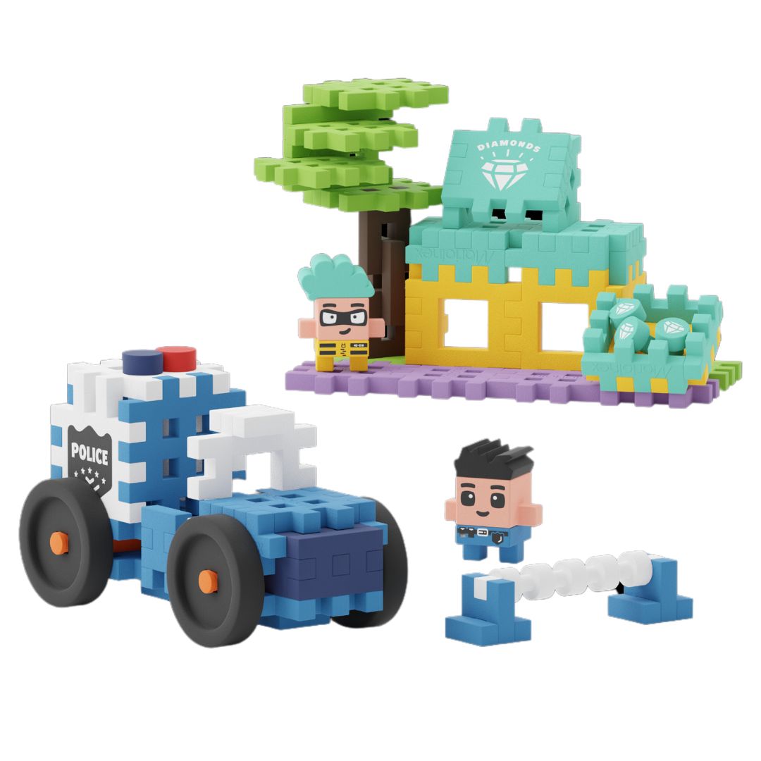 marioinex mini waffle city police car - 80st | 905913 | 0