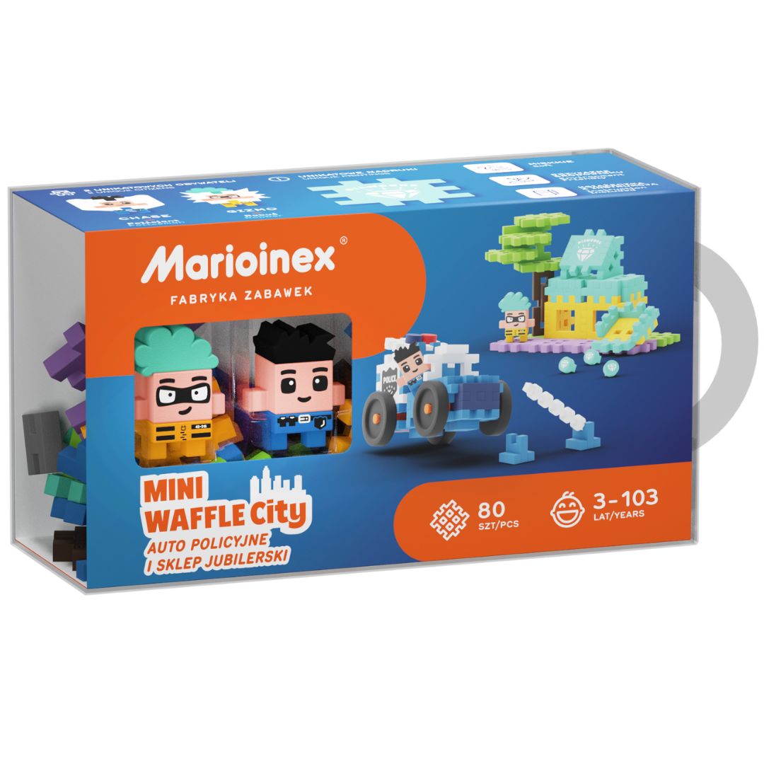 marioinex mini waffle city police car - 80st | 905913 | 2
