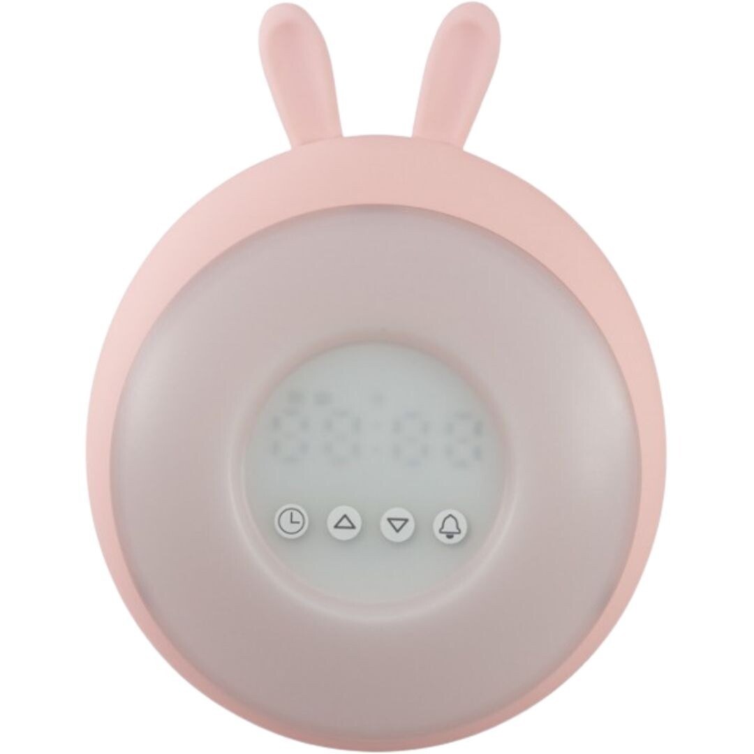 mary's wekker en rgb nachtlampje konijn - roze | 66.002.12 | 0