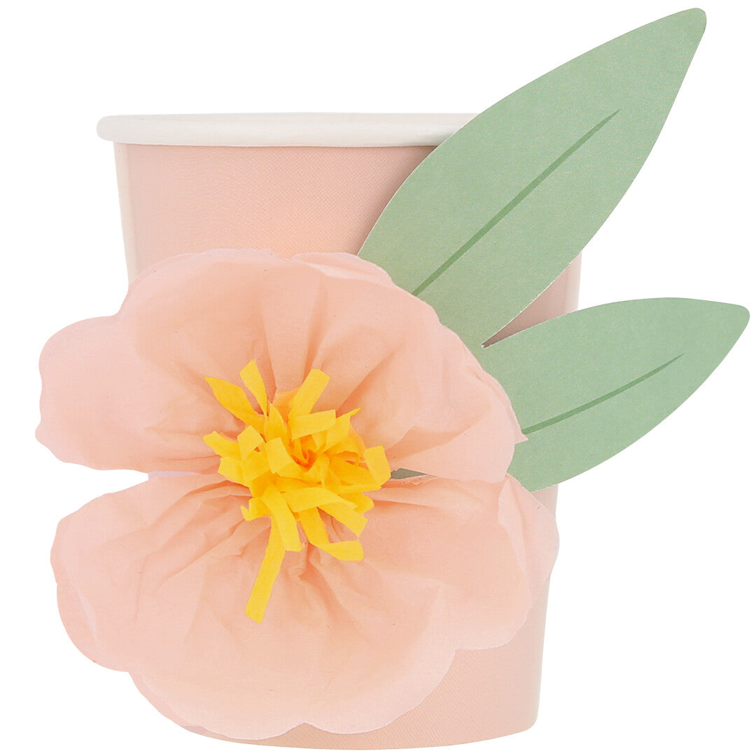 meri meri bekers roze bloem – 8st | 275828 | 0