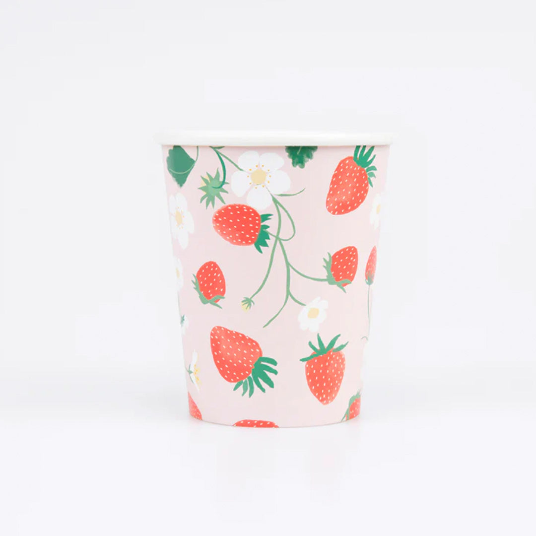 meri meri bekers strawberry - 8st | 287196 | 1