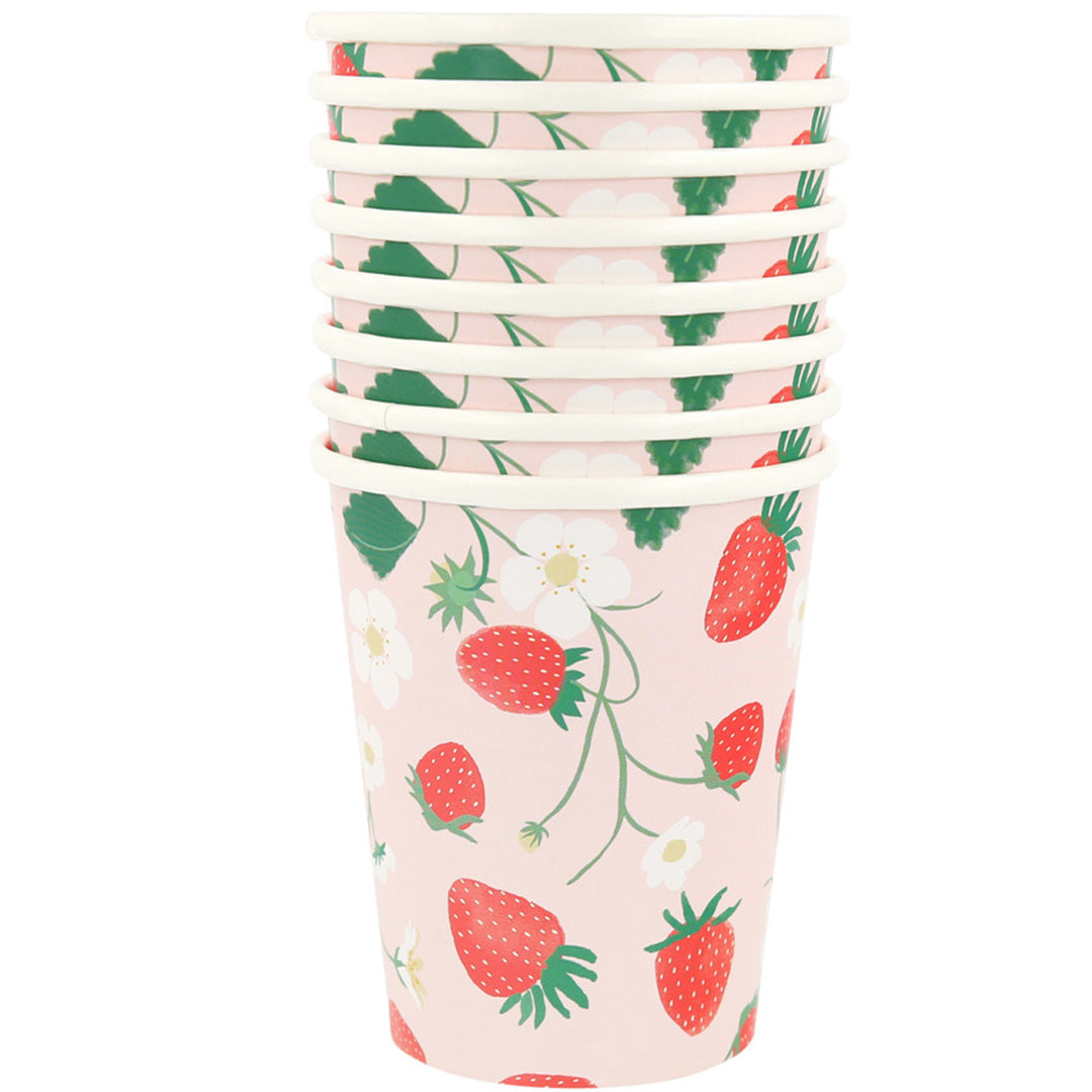 meri meri bekers strawberry - 8st | 287196 | 3