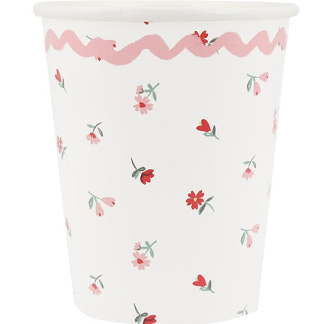 meri meri bekers vintage rose - 8st | 282687 | 2