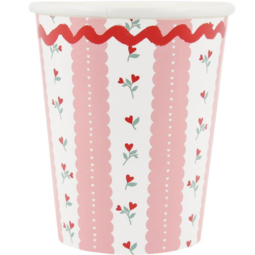 meri meri bekers vintage rose - 8st | 282687 | 3
