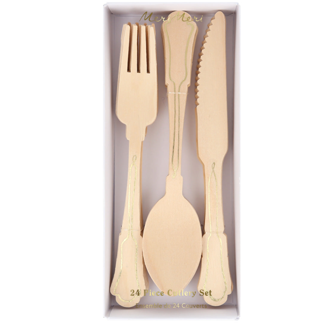 meri meri bestek elegant gold foil detail - 24st | 288870 | 3