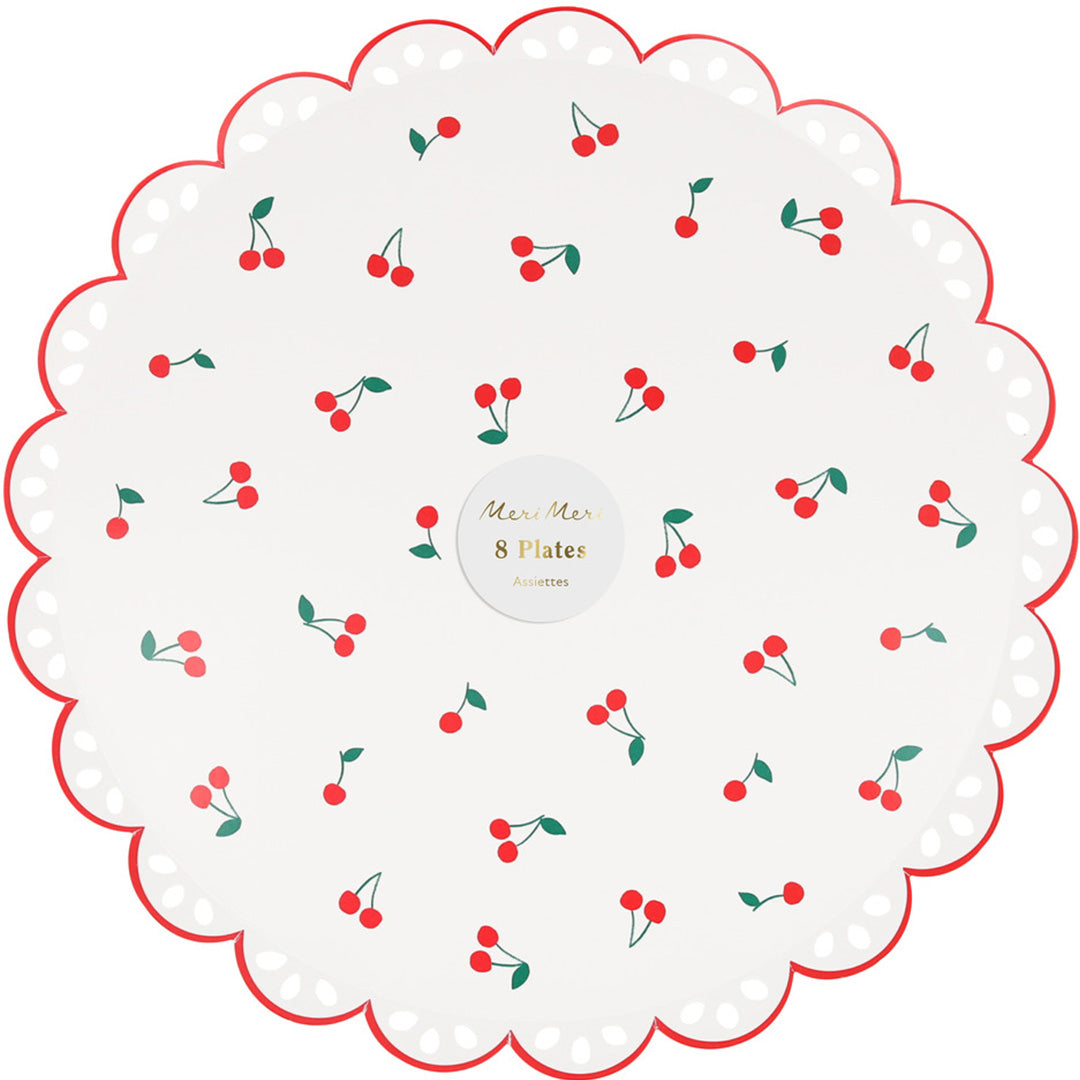 meri meri borden cherry - large - 8st | 282804 | 2