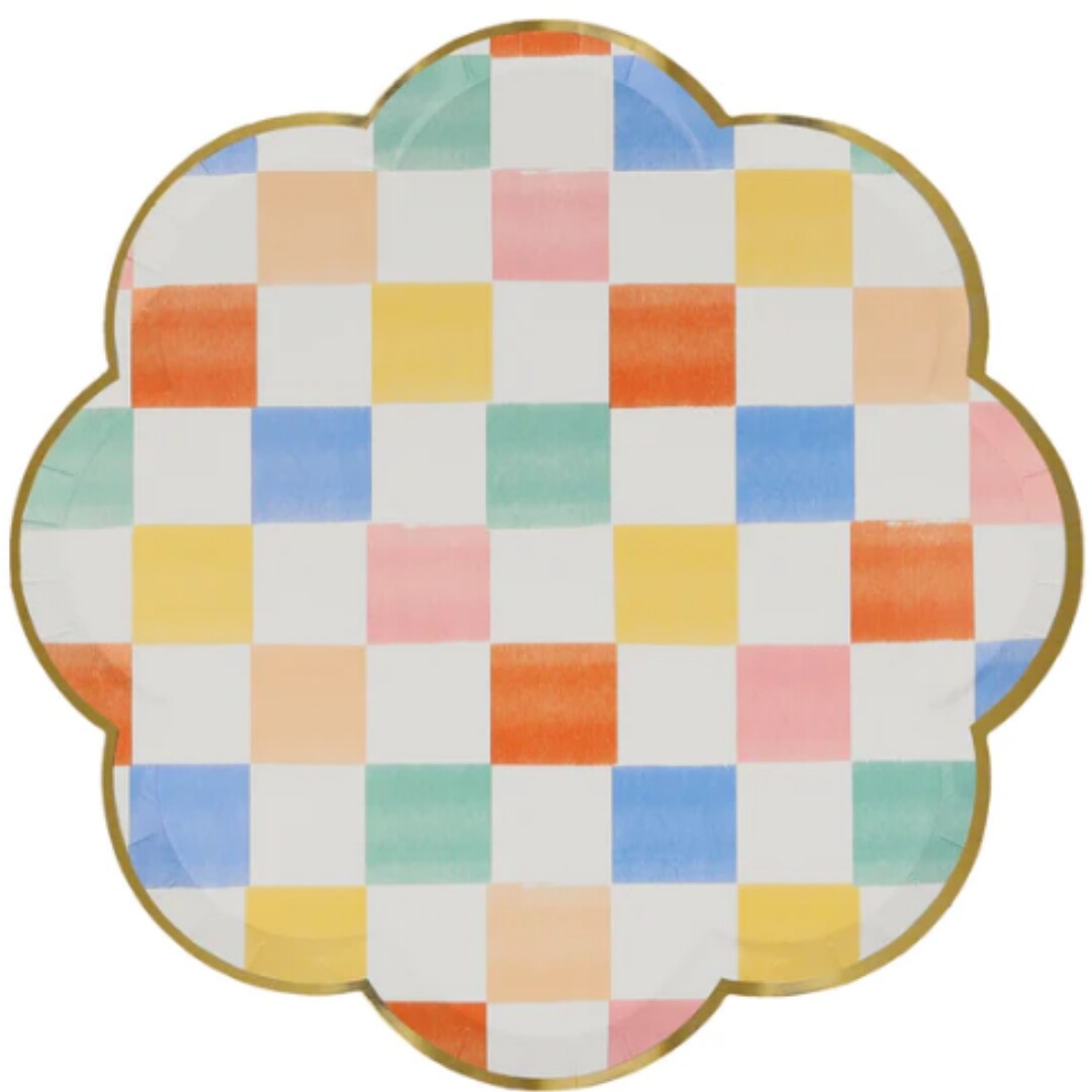 meri meri borden colourful pattern - large - 8st | 267277 | 3