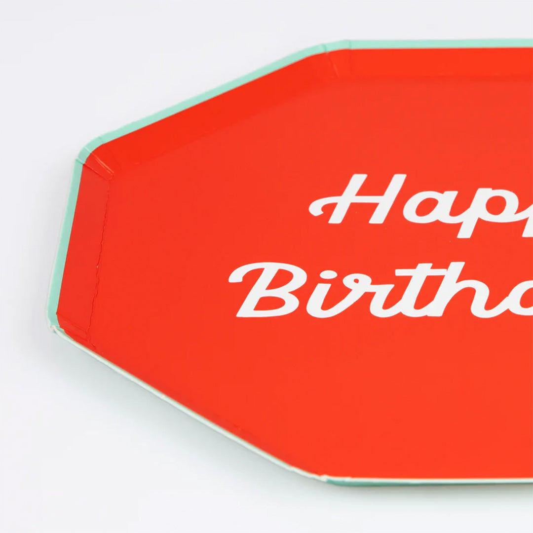 meri meri borden happy birthday - large - 8st | 285927 | 1