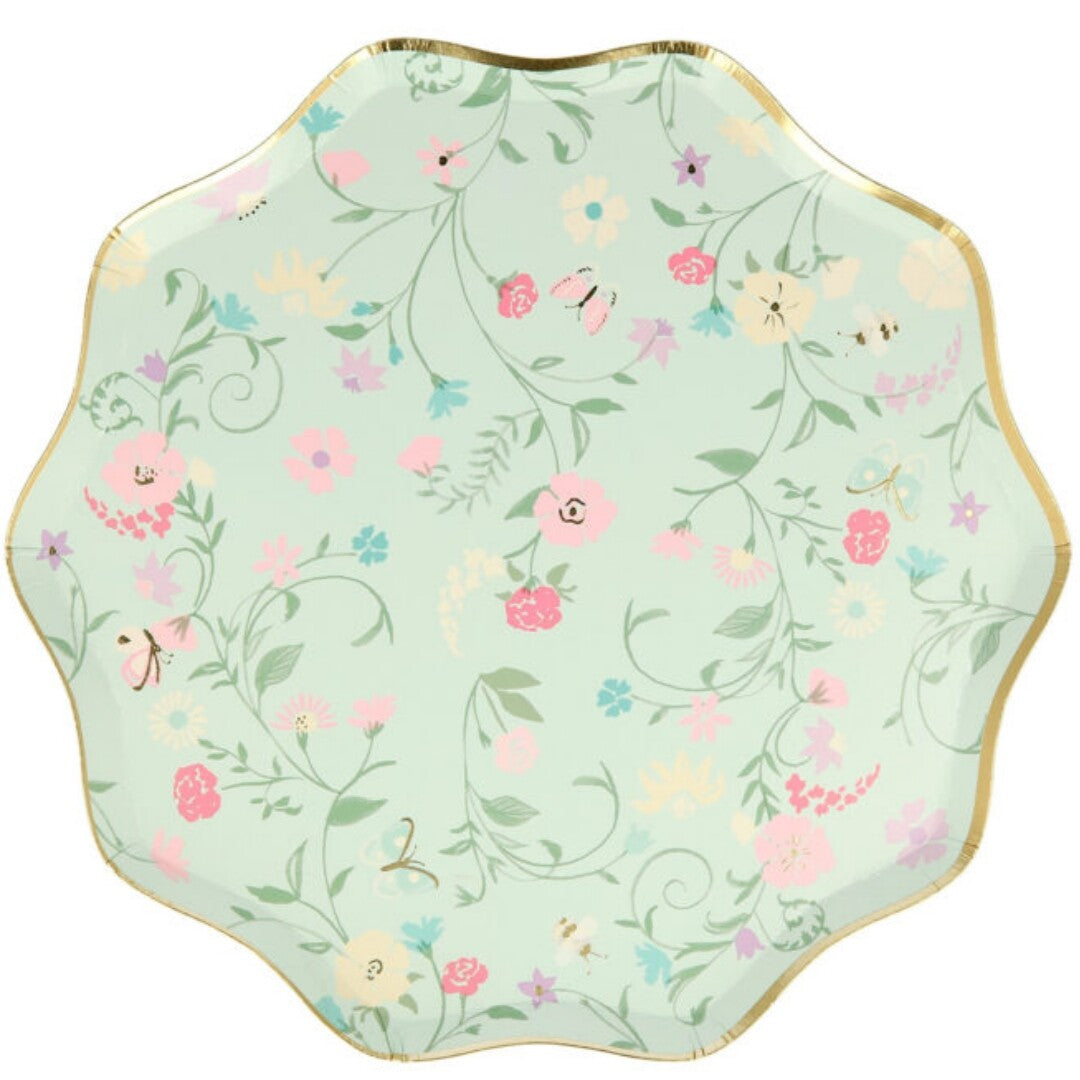 meri meri borden ladurée paris floral - 8st | 223416 | 5