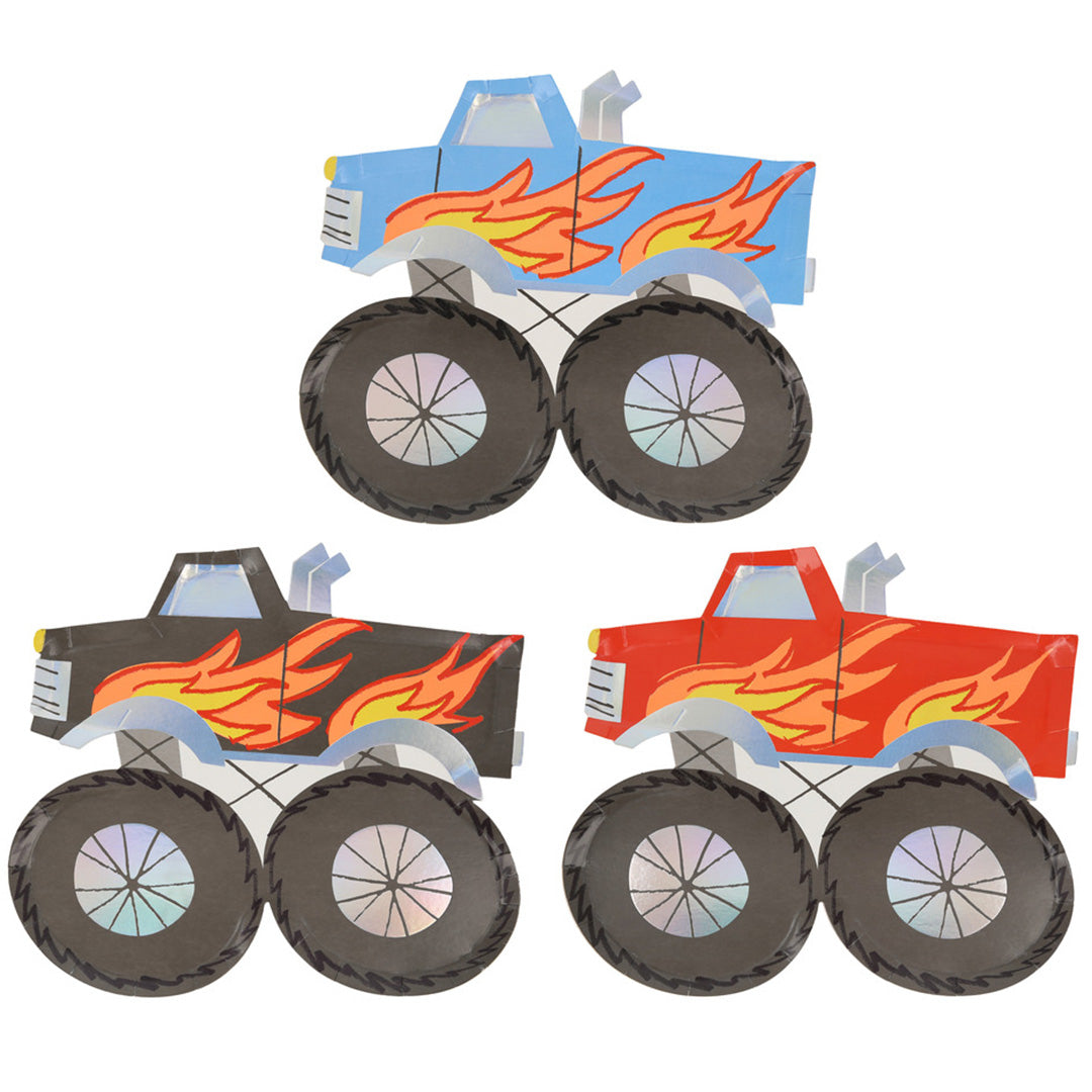 meri meri borden monster truck - 8st | 287385 | 0
