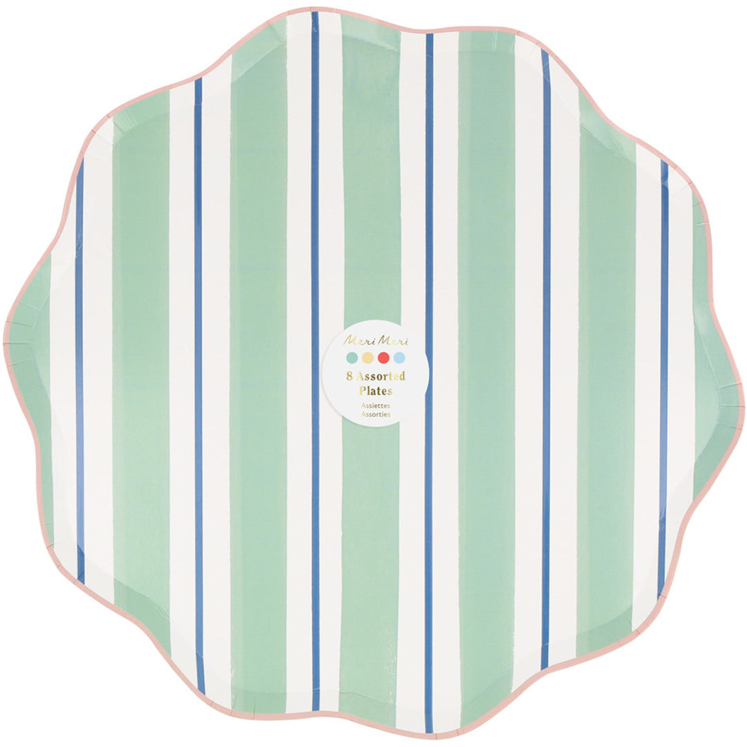 meri meri borden preppy stripe - large - 8st | 287466 | 1