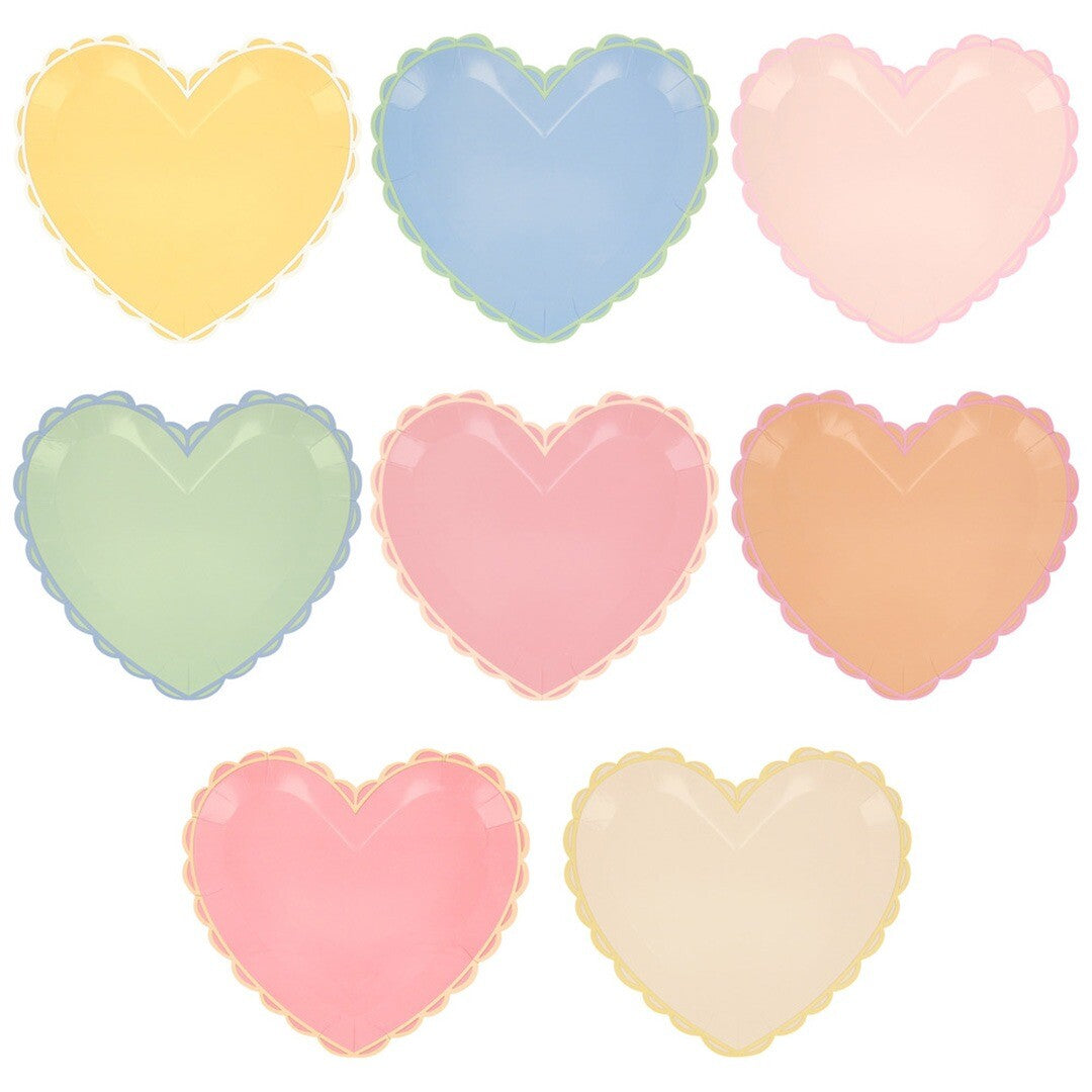 meri meri bordjes hartjes - pastel - 8st | 273542 | 0