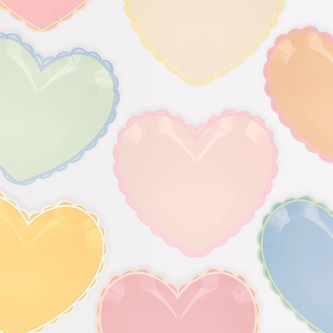 meri meri bordjes hartjes - pastel - 8st | 273542 | 1