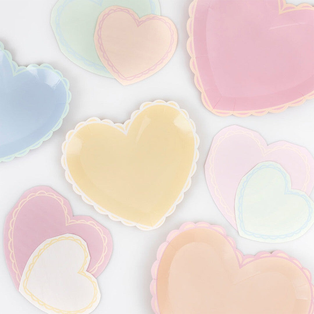 meri meri bordjes hartjes - pastel - 8st | 273542 | 2